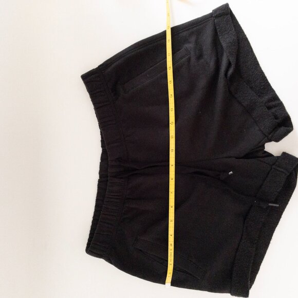 Victorias Secret Pink Black Fleece Shorts With White Logo Elastic Waistband S - Picture 3 of 12